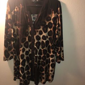 Cheetah Print Blouse